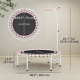 thumbnail image 3 of Soozier Trampoline de Rebond 40 Pouces pour Adulte avec Poignée Réglable, Rose, 3 of 10