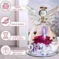 thumbnail image 3 of Adorno de ángel de cristal con hermosas flores para aniversario de boda. MFZFUKR BST3003036-4, 3 of 5