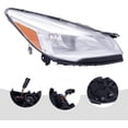 thumbnail image 2 of Miumaeov Headlight Assembly for 2013 2014 2015 2016Ford Escape Passenger Side Halogen White Housing Clear Lens Headlamp Replacement Headlight Lens Bulb included, 2 of 9
