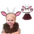thumbnail image 2 of Woman Cartoon Goat Shape Headband with Tail/Bowtie/Skirt Set Hair Hoop Carnivals Performances Live Broadcast Headpiece hairband, 2 of 5
