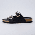 thumbnail image 2 of Cushionaire Lang Slip On Cork Footbed Sandals for Women – Comfortable Slides with Adjustable Buckle, Casual Summer Sandals for Women, 2 of 6