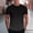 Black, variant on Men's Striped Gradient Color Block T-Shirt, Short Sleeve Crew Neck Tee, Fashionable Casual Design for Summer