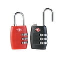 thumbnail image 3 of 2pcs TSA-335 TSA Approved Security Luggage Padlock 3-Digit Combination Password Lock Padlock (Red+Black), 3 of 4
