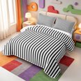 thumbnail image 3 of Erosebridal Geometric Stripes Quilt Full,Minimalist Lines Full Bedspread Sets,3-Piece,1 Coverlet and 2 Pillowcases, 3 of 7