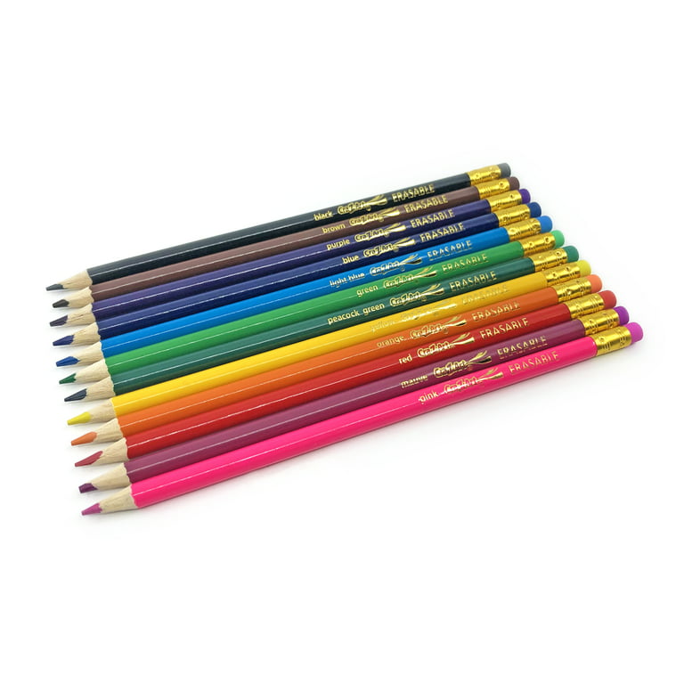 Cra-Z-Art Erasable Colored Pencils 12 Pack, Beginner Child to