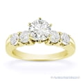 thumbnail image 2 of Round Cut Charles & Colvard Moissanite 5-Stone Engagement Ring in 14k Yellow Gold, 2 of 5