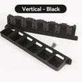thumbnail image 3 of Wall-Mounted Horizontal Fishing Rod Storage Rack, Black - Holds 6 Rods, EVA & ABS Construction, Easy Screw Installation, Includes Holder, Base & Hardware, 13.6x2.4in Size, 7.8oz Weight for, 3 of 6