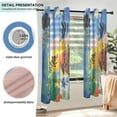 thumbnail image 3 of Yayeee Window Curtains Light Filtering 63"x42" Grommet Panel Pair Home Living Room Decor, Colorful Landscape, 3 of 7