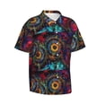 thumbnail image 2 of Balery Mandala Colorful Print Men's Hawaiian Shirts Short Sleeve Beach Shirt Relaxed Fit Vacation Button Down Shirts-3X-Large, 2 of 9