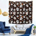 thumbnail image 2 of Halloween Tapestry Wall Hanging, halloween spider web ghost Tapestry for Bedroom Aesthetic, Cute Tapestry Wall Decor, Halloween Decoration for Bedroom, Living Room, Indoor 59x59in, 2 of 7