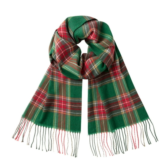 Calvin & Olivia Ultra-Soft Comfort Feel Unisex Winter Solid Plain Scarves Wool Feel Classic Super Soft Luxurious Scarf Green Red Yellow White Tartan