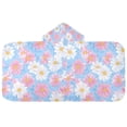 thumbnail image 5 of Yayeee Kids Hooded Towel with Hand Pockets Beach Soft Absorbent Bath Wrap 50 x 23.5 inch, Pink Daisy, 5 of 5