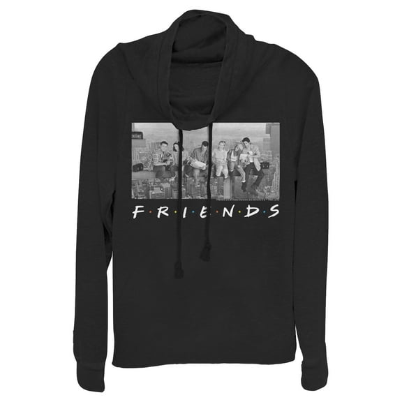 Junior's Friends Besties Atop Skyscraper Photo  Cowl Neck Sweatshirt