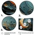 thumbnail image 3 of Designart "Orange Teal Abstract VORTEXs II" Abstract Spirals Floater Framed Wall Art Print, 3 of 7