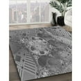thumbnail image 2 of Ahgly Company Indoor Square Patterned Gray Dolphin Gray Area Rugs, 7' Square, 2 of 6