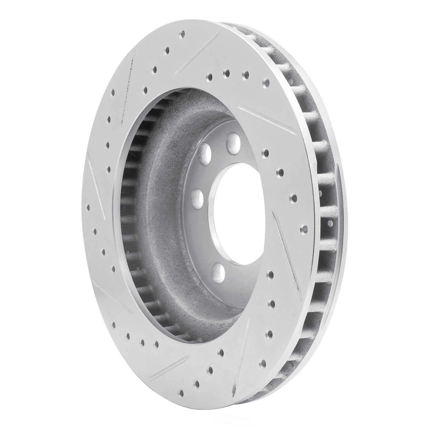 Dynamic Friction Company 631-40053R DFC Brake Rotor - Drilled And Slotted - Silver