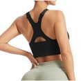 thumbnail image 4 of YUTK Women Wireless Bras - Fashion Women Solid Color Wireless Back Beauty Gathering Chest Cushion Ventilation Yoga Sports Bra Black L, 4 of 4