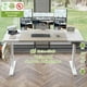 thumbnail image 4 of Radlove Electric Height Adjustable Standing Desk, 63x 30 Inches Stand Up Desk Workstation, Splice Board Home Office Computer Sta My Lux Decor Round, 4 of 6