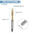 thumbnail image 2 of Spiral Point Plug Threading Tap M4 x 0.7 Thread, Ground Threads H2 , HSS 6542 Titanium Coated, 6pcs, 2 of 7