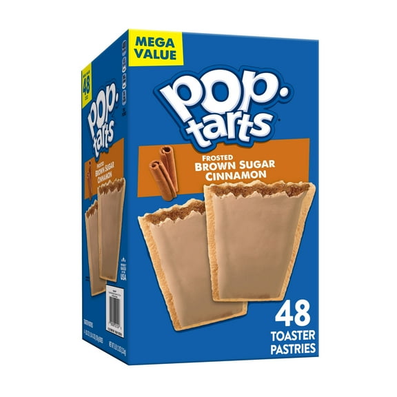 Pop-Tarts Frosted Brown Sugar Cinnamon Toaster Pastries, Breakfast Foods, Shelf-Stable, 81.2 oz (48 Count)