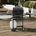 thumbnail image 4 of FEASTO 2-Burner Propane Grill - 26,500 BTU Compact BBQ with Side Shelves, Ideal for Balcony, Small Patio & Tailgating, 4 of 11