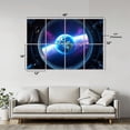 thumbnail image 2 of Classroom 8 Pack Art Acoustic Panels Sound Absorbing View Earth from Space Glowing Atmosphere Cosmic Decorative Soundproof Wall Panels Self Adhesive for Nursery Kids Game Room 48"x32", 2 of 7