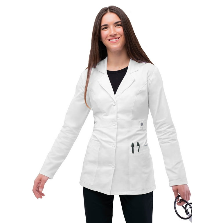Adar Womens 28 Tab Waist Lab Coat