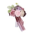thumbnail image 4 of Tachiuwa Wedding Bridal Bouquet Decor Boho Rustic Tossing Bouquet Artificial Rose Flowers for Wedding Party Festival Valentine's Day , Pink, 4 of 9