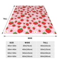 thumbnail image 3 of Fotbe Hand Drawn Strawberry Manta de Franela Acolchonada con Estampado, Súper Suave y Esponjosa, Extra Grande para Sofá, Cama, Uso Todo el Año-50"x40", 3 of 7