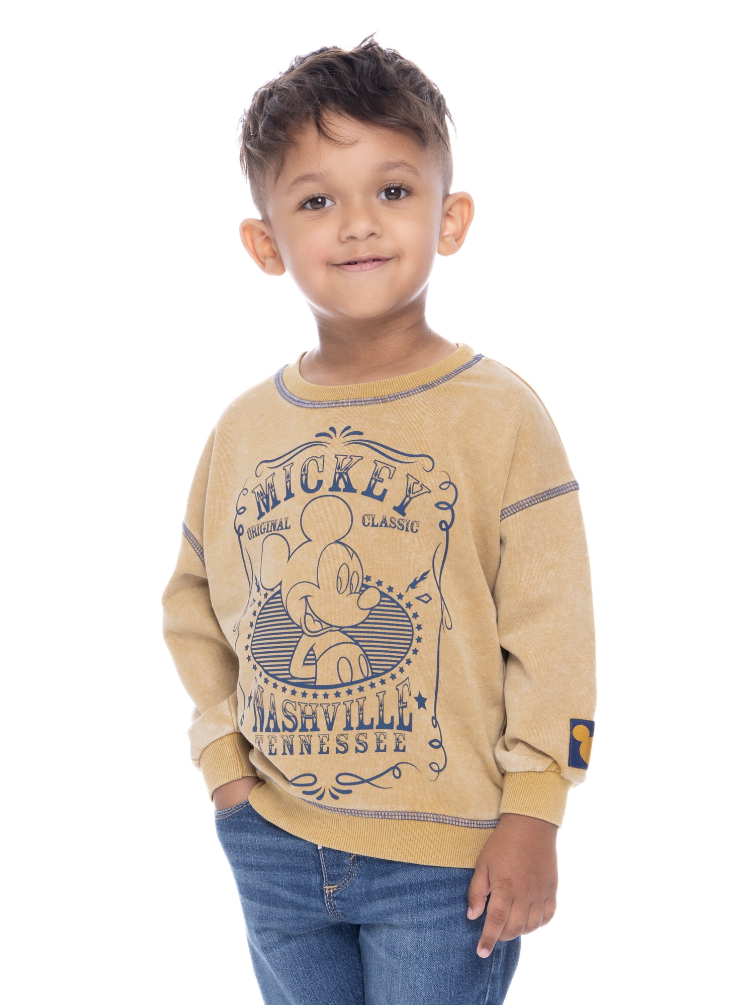 Mickey Mouse Toddler Boy Graphic Crewneck Sweatshirt, Sizes 12 Months- 5T
