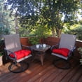 thumbnail image 4 of Everything Comfy Red Indoor / Outdoor Seat Cushion Patio D Cushion 20" x 20", 2 Tie Backs, 4 of 4