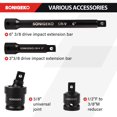thumbnail image 4 of Juego de enchufes SONIGEKO 3/8 Drive Impact, 48 piezas, acero CR-V, 4 of 7