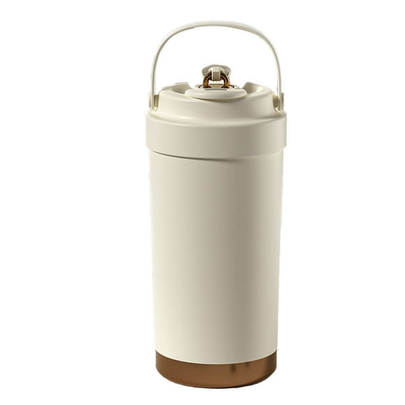 Vaso portátil con revestimiento interior de cerámica de alta gama de 500 ml para dormitorios y bibliotecas, a prueba de fugas y desmontable para su limpieza