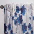thumbnail image 3 of Designart 'Blue Abstract Flowers' Floral Curtain Panel, 3 of 5