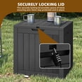 thumbnail image 3 of Uforic 30 Gallon Weatherproof Resin Deck Box with Lock, Black Outdoor Patio Storage Container, 3 of 8