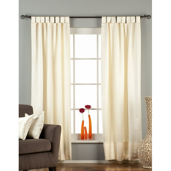 Cream Tab Top 90% blackout Curtain / Drape / Panel - 50X84" - Piece