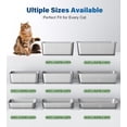 thumbnail image 4 of Caja de arena Qiuma de acero inoxidable con lados altos para gatos, 4 of 6