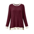 thumbnail image 3 of Bixock Women's Maternity Tops Long Sleeve Shirts Crew Neck Soild Color Loose Casual Pregnant Pullover Tops Soft Comfortable Daily Wear Maternity Clothings, 3 of 6