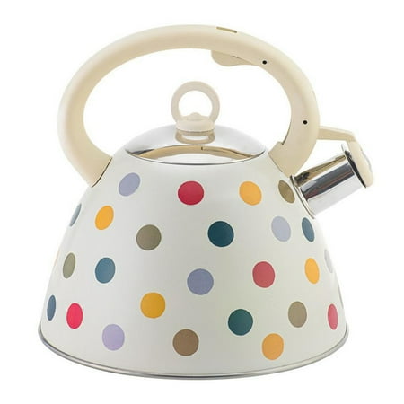 

3L Stainless Steel Whistling Tea Kettle Teapot with Heat-Resistant Handle Compatible with Various Cooking Utensils