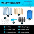 thumbnail image 7 of Beach Canopy Tent Sun Shade with UPF 50+ UV Protection, Beach Tent Sun Shelter with Sandbags, Poles and Ground Pegs and Anti-Wind Ropes for Outdoor, Camping, Backyard and Picnics, 7 of 7