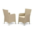 thumbnail image 4 of East West Furniture Valencia 5-piece Modern Metal Patio Dining Set in Cream, 4 of 6
