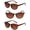 Tortoise, variant on "The Brilliance" 3 Pair of Full Reader Lens Unisex Sunglasses (no bifocal) - Spring Hinges & UV400 Protection - Jet/Tortoise - 2.00