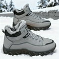thumbnail image 3 of Men'S Heavy-Duty Winter Hiking Boots - Thermal Insulated Snow Boots with Non-Slip PVC Sole, Lace-Up Ankle Support - All-Terrain Traction for Ice, Snow, Thick, Ice Traction Boots, Outdoor Footwear, 3 of 9