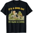 thumbnail image 1 of Its A Good Day to Read A Book Funny Frog Toad - Camiseta divertida, 1 of 2