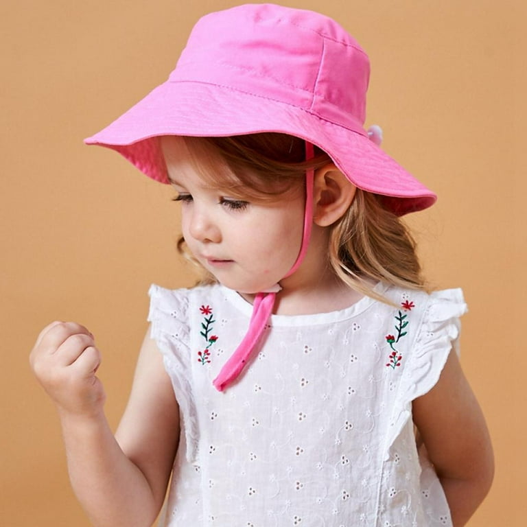 SILVERCELL Baby Girl Sun Hats Summer Baby Hats UPF 50+Toddler Sun Hat  Infant with Wide Brim Bucket Hat 6M-8T