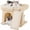 Beige, variant on 14in Cat Tree Tower with 20 * 16.5in Perch Bed and Washable Top for Large Adult Cats, Condo and Scratching Post for Indoor Kitten Pet, Light Gray