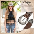 thumbnail image 2 of Odifni Women Western Belt for Cowgirl, PU Leather Wide Belt with Buckle for Jeans Dresses, 2 of 7
