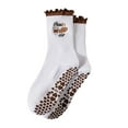 thumbnail image 2 of MAIHAN Yoga Socks for Women Cute Pilates Grip Socks Ruffle Frilly Yoga Crew Socks,Non Athletic Sticky Workout Barre Hospital(Coffee), 2 of 7
