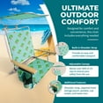 thumbnail image 6 of Bliss Hammocks Folding Beach Chair with Canopy, Storage Pouch, & Cup Holder, 5 Reclining Positions, 275 Lb. Capacity (Palm Tree), 6 of 7