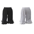 thumbnail image 2 of Jumpingount Pantalones cortos de encaje Pantalones de pierna ancha Traje de verano Transpirable Moda Suelta Corta Mujer Cintura alta Ropa de mujer Type2 NO2, 2 of 6